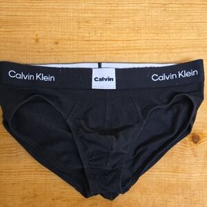 Calvin Klein Black Men's Cotton Briefs with Branded Waistband